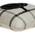 thumbnail image 5 of Parkland Collection Big 20x20" Checkered Pumpkin Cotton Throw Pillow in Gray, 5 of 10