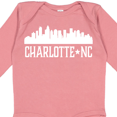 thumbnail image 4 of Inktastic Charlotte North Carolina Skyline NC City Boys or Girls Long Sleeve Baby Bodysuit, 4 of 5