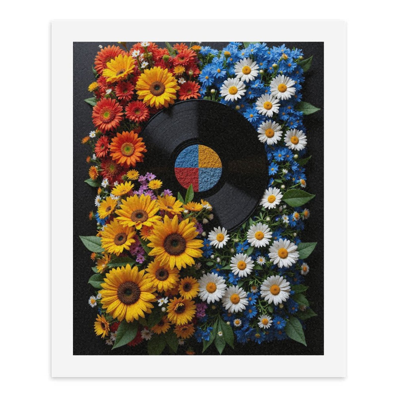 Paint By Numbers Kit for Adults Beginner - Colorful Floral Vinyl Art DIY Canvas Painting Kits for Adults, Frameless Paint By Number for Adults for Home Wall Decor 16x20 Inch