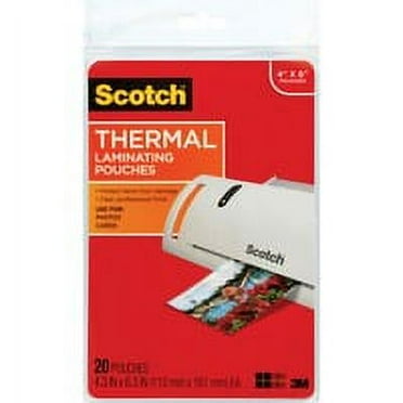 2PK Scotch Laminating Pouches, 5 mil, 4.33" x 6.33", Gloss Clear, 20/Pack (TP590020)