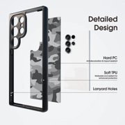 ( with wrist strap)IBMRS for Samsung Galaxy S25 Ultra Case,Hard Back Soft edgesTransparent matte Frosted Phone Case