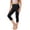 #0061-Black, variant on Favoffer Toddler Girls Elastic Cropped Leggings Solid Color Soft Yoga Casual Capri Pants Sports Outdoor Leisure Wear 3-13Y