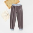 thumbnail image 2 of Gray Baby Kids Girl Boy Pants Leggings Tights for Kid Loose Fit Thermal Straight Leg Elastic Waist Basic Long Cuff Leg Fall Winter Leggings 2025 Clothing Y2K 5 Years, 2 of 3