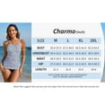 thumbnail image 5 of Charmo Women's High Neck Tankini Tops Built-in Bra Only Tummy Control Swimsuit Tops Ruched Swim Tops Without Bottoms, 5 of 8