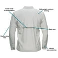 thumbnail image 6 of Whitewater Lightweight Moisture Wicking Long Sleeve Fishing Shirt with UPF 50 (Glacier Grey, Small), 6 of 10