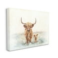 thumbnail image 2 of Stupell Highland Cattle & Baby Calf Rural Animals & Insects Painting Gallery Wrapped Canvas Print Wall Art, 2 of 5