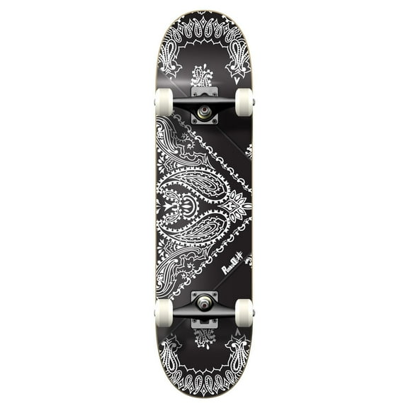 Yocaher Graphic Complete 31" x 7.75" Skateboard - Bandana Black