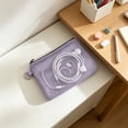 thumbnail image 6 of WeDecorBay Small Travel Pouch Organizer Lightweight Mesh Zippered Design Durable Storage for Tiny Items Cards Documents Versatile Use for Travel School Office Daily Commute Purple,Free Size, 6 of 6