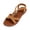 Brown, variant on Women's Flat Sandals Braided Summer Slip On Gladiator Crisscross Shoes Open Toe Slingback Boho Beach Vacation Fashion Sandals Brown 5.5 Wide