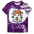 thumbnail image 4 of Women Graphic Tees Cartoon Printed Round Neck Short Sleeve T Shirt Halloween T Shirt Tops, 4 of 6