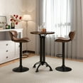thumbnail image 2 of Costway Ensemble de 2 Tabourets de Bar Réglables Pivotants Chaises de Bar Cuisine Rétro Marron, 2 of 10