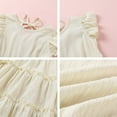 thumbnail image 7 of Tiny Cutey Toddler Baby Girl Dress Summer Ruffle Sleeve Solid Beach Boho Dresses Sundress Clothes for 5-6T, 7 of 7