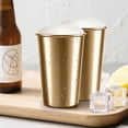 thumbnail image 5 of Arcticwind 4Pcs 304 Stainless Steel Tumbler Cups, 17oz Unbreakable Metal Beer & Drinking Glasses, BPA-Free, Reusable Water Cups with Tapered Design for Home, Bar, Party, Gold, 5 of 7