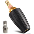 thumbnail image 1 of QUETO Pressure Washer Tips Turbo Pressure Washer Nozzle 3000 PSI Max Rotating Pressure Washer Nozzle with 1/4'' Quick Connect for Cleaning Brick, Concrete and Vinyl Surfaces, 1 of 5
