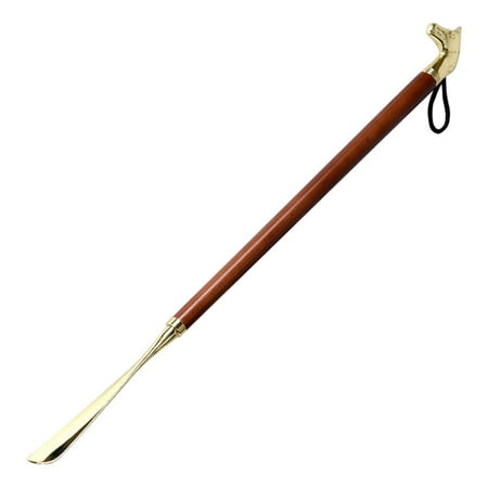 

Premium Long Handle Shoehore Shoe Helper Tool Home Long Handled Wooden Shoe 46cm Brown Horse