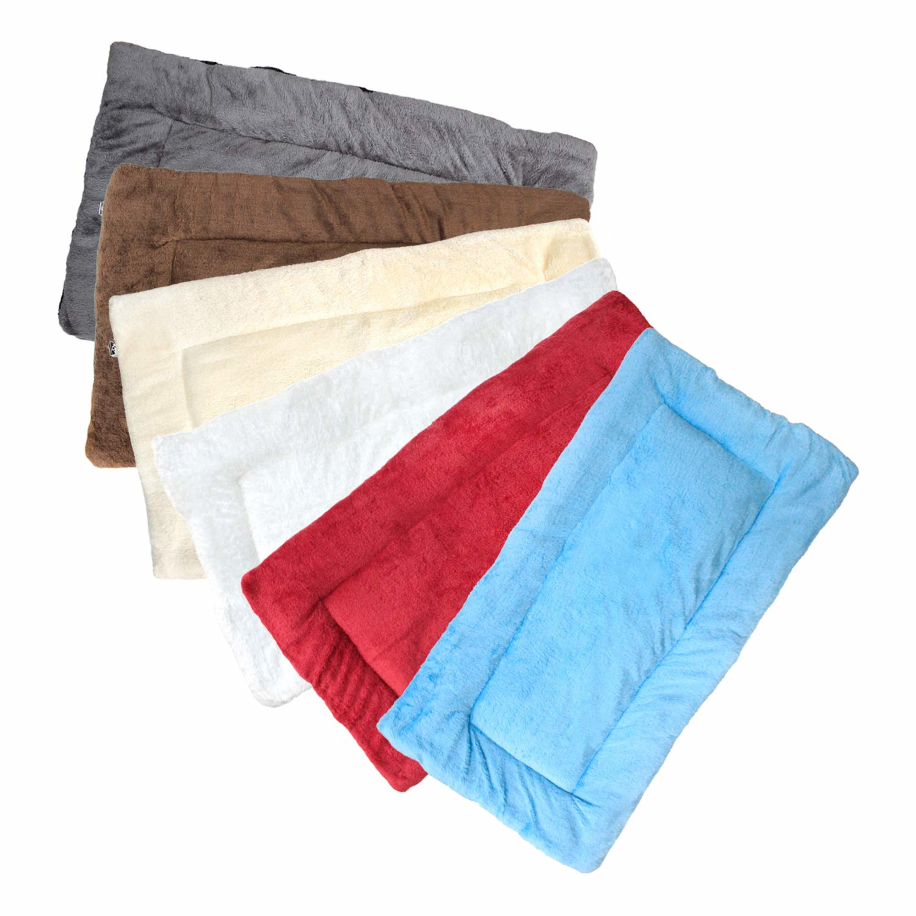 Downtown Pet Supply Dog Crate Mat, Washable Dog Bed, Maroon/Charcoal, XL