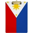 thumbnail image 2 of FMSHPON Philippines Flag Clipboard Hardboard Wood Nursing Clip Board and Pull for Standard A4 Letter 13x9 inches, 2 of 5