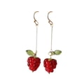 thumbnail image 2 of Tachiuwa Raspberry Earrings Beach Sweet for Women Ladies for Anniversary Festive Gift Long Drop, 2 of 9