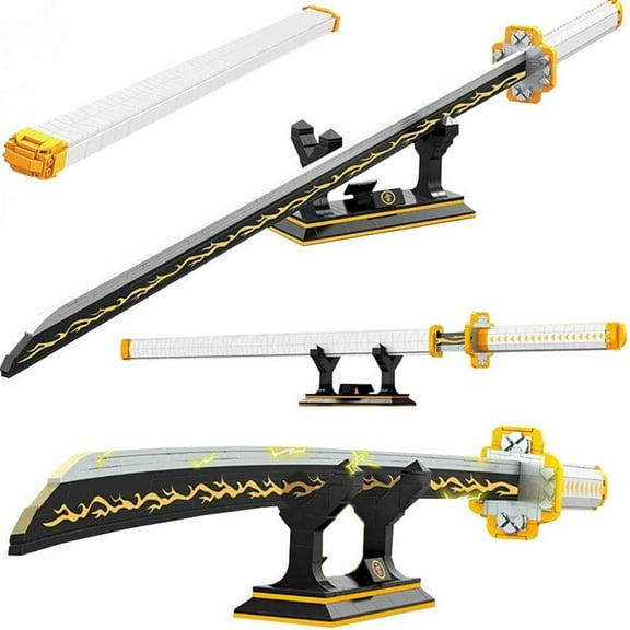 BrixVibe Demon Slayer Sword Building Set One Piece Anime Compatible with Lego Wars for Kids Adults 956pcs