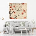 thumbnail image 2 of Yayeee Tapestry Wall Hanging for Bedroom 60" x 40" Living Room Home Wall Art Decor, Red Floral Pattern, 2 of 7