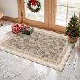 thumbnail image 4 of 2x3 Entryway Rug Bathroom Rugs for Front Door Bedroom Kitchen, Washable Vintage Print Carpet, Floor Mat with Non Slip Backing, 4 of 8