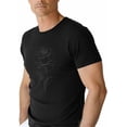 thumbnail image 3 of Camisetas para hombre, camiseta de algodón con cuello redondo y flores de rosas, manga corta para hombre, 3 of 8