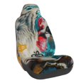 thumbnail image 1 of Wukai Colorful Graffiti Cow Full Set Car Seat Covers with Soft Padding Universal Auto Front Seats Protector and Cushion Mat, 1 of 5