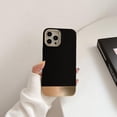 thumbnail image 2 of Compatible with iPhone 14 Pro Max Plating Case Fashion Luxury Electroplated Cover Ultra Thin Slim 3 in 1 Camera Protection Cover for iPhone 14 Pro Max Women Girls Men Black, 2 of 9