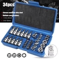 thumbnail image 3 of 34Pieces 3/8" Drive Socket Bit Set Handheld Tool Ratchet Socket Set for Car Home, 3 of 8