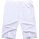 thumbnail image 3 of Pantalones cortos casuales para hombre Pantalones cortos elásticos con bolsillo activo para gimnasio blanco 2xl, 3 of 5