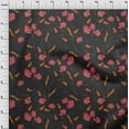 thumbnail image 3 of oneOone Polyester Lycra Dark Gray Fabric Leaves & Flower Craft Projects Decor Fabric Printed By The Yard 56 Inch Wide, 3 of 4