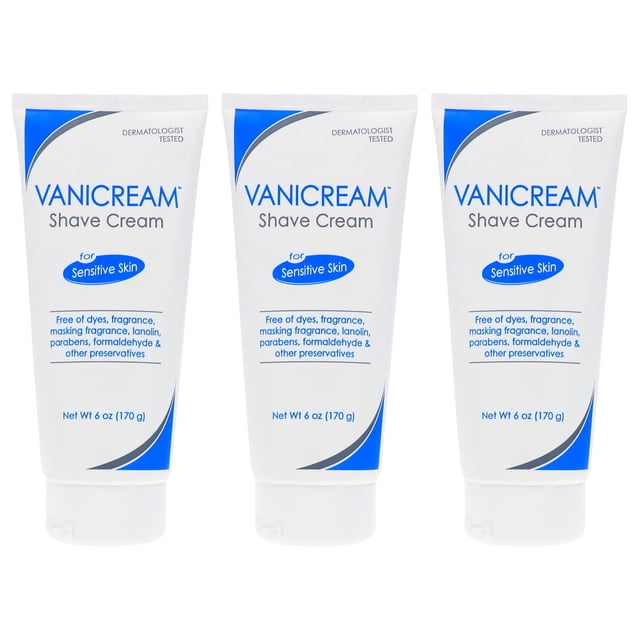 Crema de Afeitar Vanicream para Pieles Sensibles Paquete de 3 de 6 oz