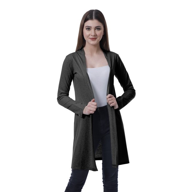 Moomaya Cardigan Léger Décontracté à Manches Longues Ouvert pour Femmes