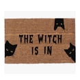 thumbnail image 2 of Hovilon Halloween Doormat 40x60cm, The Witch Is In Silhouette Welcome Mat, Durable Cloth Entry Rug, Whimsical Spooky Seasonal Decoration for Indoor Outdoor Front Door Porch, Fall Home Accent, 2 of 7