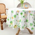 thumbnail image 1 of St. Patricks Day Tablecloth Round 60 Inch, Waterproof Clover Themed Table Cloth, Washable Table Cover for Holiday Dinner Party Decoration, 1 of 6