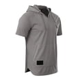 thumbnail image 7 of ZIMEGO Men's Short Sleeve Hoodie - Vintage Color Dyed Pullover Hooded Henley Shirt, 7 of 7