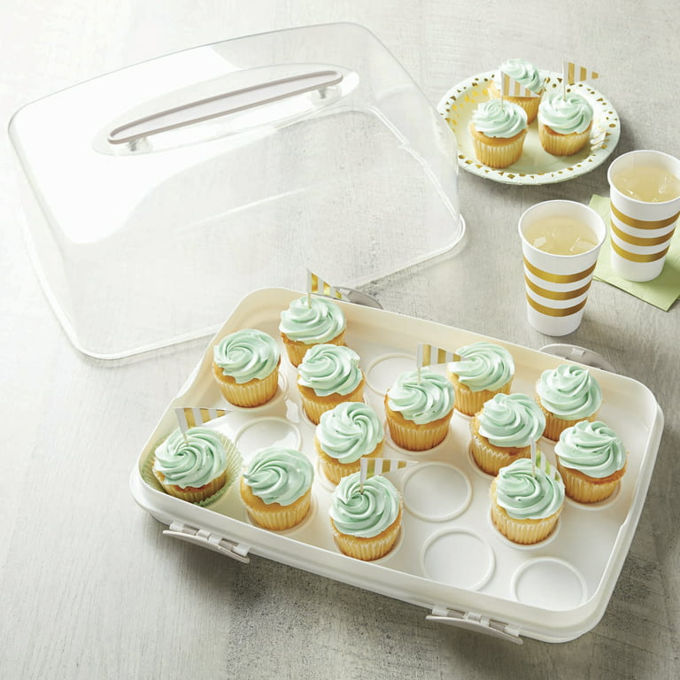  Tupperware Brand Rectangular Cake Taker - Dishwasher Safe & BPA  Free - Reversible Cake Container Tray with Cover - Holds Up to 18 Cupcakes  or 9 x 13 Cake : Home & Kitchen