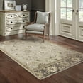 thumbnail image 4 of 6' X 9' Grey Brown Tan And Beige Oriental Power Loom Stain Resistant Area Rug, 4 of 10