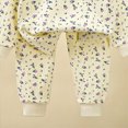 thumbnail image 4 of TOWED22 2Pcs Toddler Baby Boy Outfit Long Sleeve Cute Print Cotton Tee and Pants Round Neck Elastic Waist Casual Winter Clothes Set(Beige,2-3 Y), 4 of 5