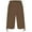 Brown, variant on Tiijoy Men's Relaxed Fit Cotton Linen Capri Pants Lightweight Breathable Casual 3/4 Pants