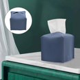 thumbnail image 1 of Portada de la caja de pañuelos con un contenedor simple de cuero Portátil portátil portátil Topinador de almacenamiento Caja de servilleta para baño C Azul Baoblaze Caja de tejido, 1 of 8
