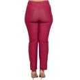 thumbnail image 4 of Women's Classic Solid Straight Leg Jeggings-Plus Size, Burgundy, 3XL, 4 of 4
