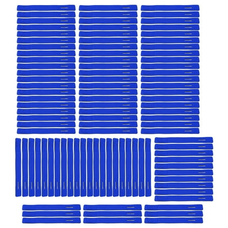 100-Pack Blue Fishing Rod Straps with Hook and Loop Design Elastic Wrap for Rods and Poles