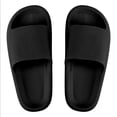 thumbnail image 7 of Luxtrada Pillow Slippers Non-Slip Lightweight Open Toe Slippers, Thick Sole Black, 7 of 7