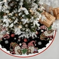 thumbnail image 4 of Christmas Tree Skirt 36 Inches, Gnomes with Holly Berry Pencil Tree Skirt, Winter Xmas Tree Mat Decorations for Home Party Holiday Decorations, 4 of 6