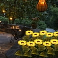 thumbnail image 3 of 2 Pack Solar Powered Sunflower Light Outdoor,Solar Garden Lights,Artificial Sunflower Solar Landscape Lighting for Patio Garden Yard Lawn Path, 3 of 9