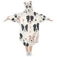 thumbnail image 2 of Wearable Blanket with Sleeves and Pocket Oversized Hooded Sweatshirt 3-14 YR Dog Head and Paw Prints L, 2 of 7