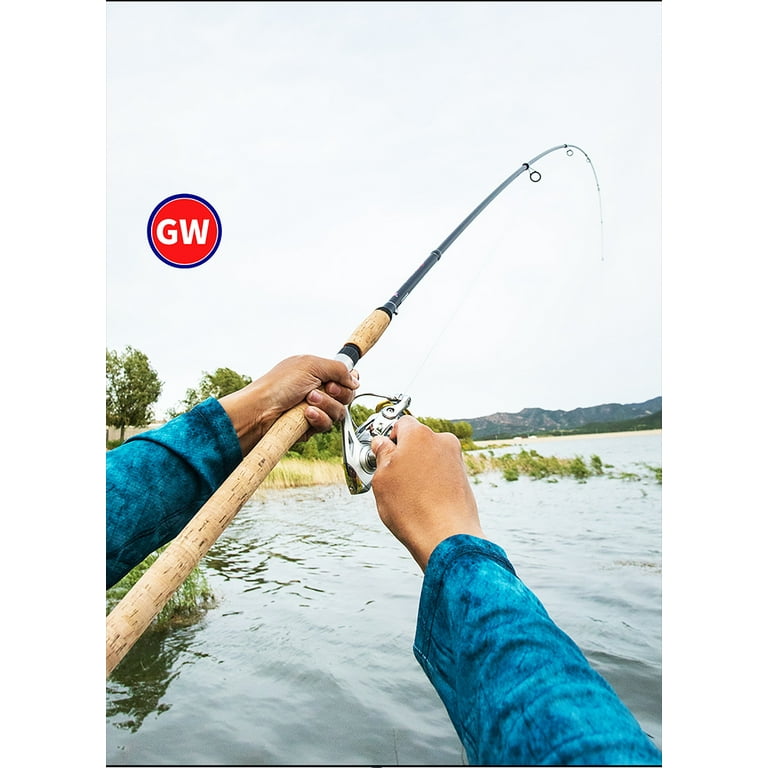 COUTEXYI Telescopic Fishing Rod, Wood Handle, Anti-Slip Seawater and Freshwater  Carbon Fiber Portable Flexible Sports Tool 