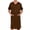 Brown-04, variant on LONKITO Men's Nightgown Short Sleeve Nightshirts Long Pajama Nightshirt Comfort Lounge Sleep Shirt