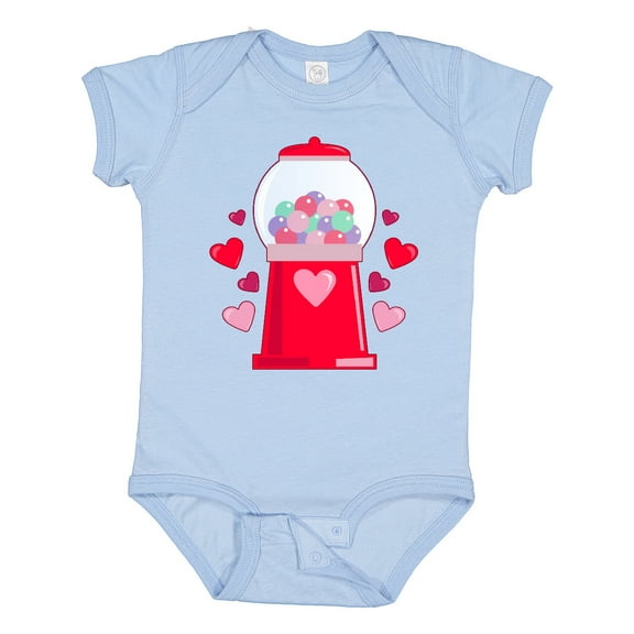 Inktastic Valentine's Day Gum-Ball Machine Boys or Girls Baby Bodysuit
